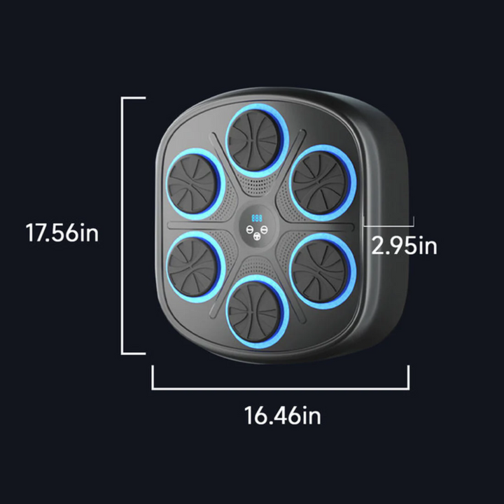 Unisex interactive boxing machine with sensor feedback; compact, adjustable for all ages; ideal for rhythm-driven fitness wor