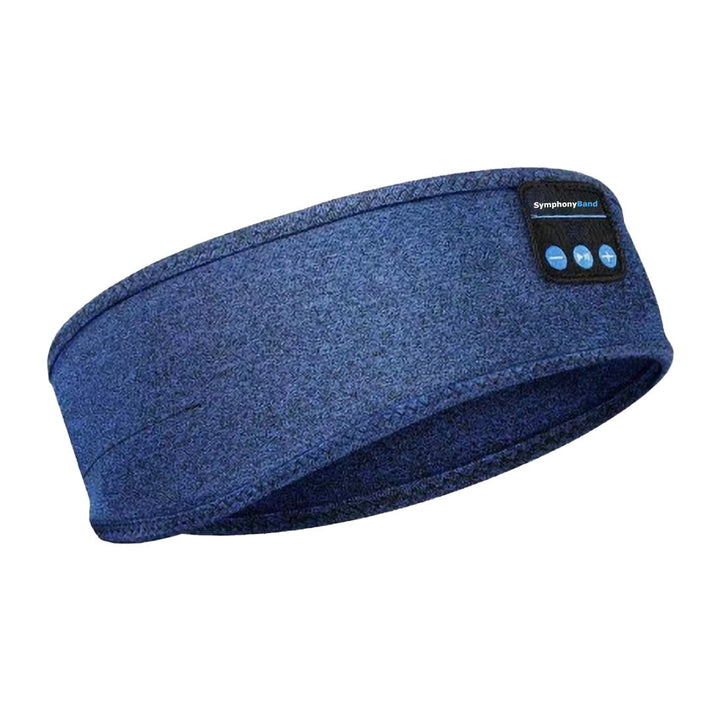 Unisex wireless sleep headband headphones in ocean blue, featuring a comfortable, stretchy design for noise-cancelling sleep.