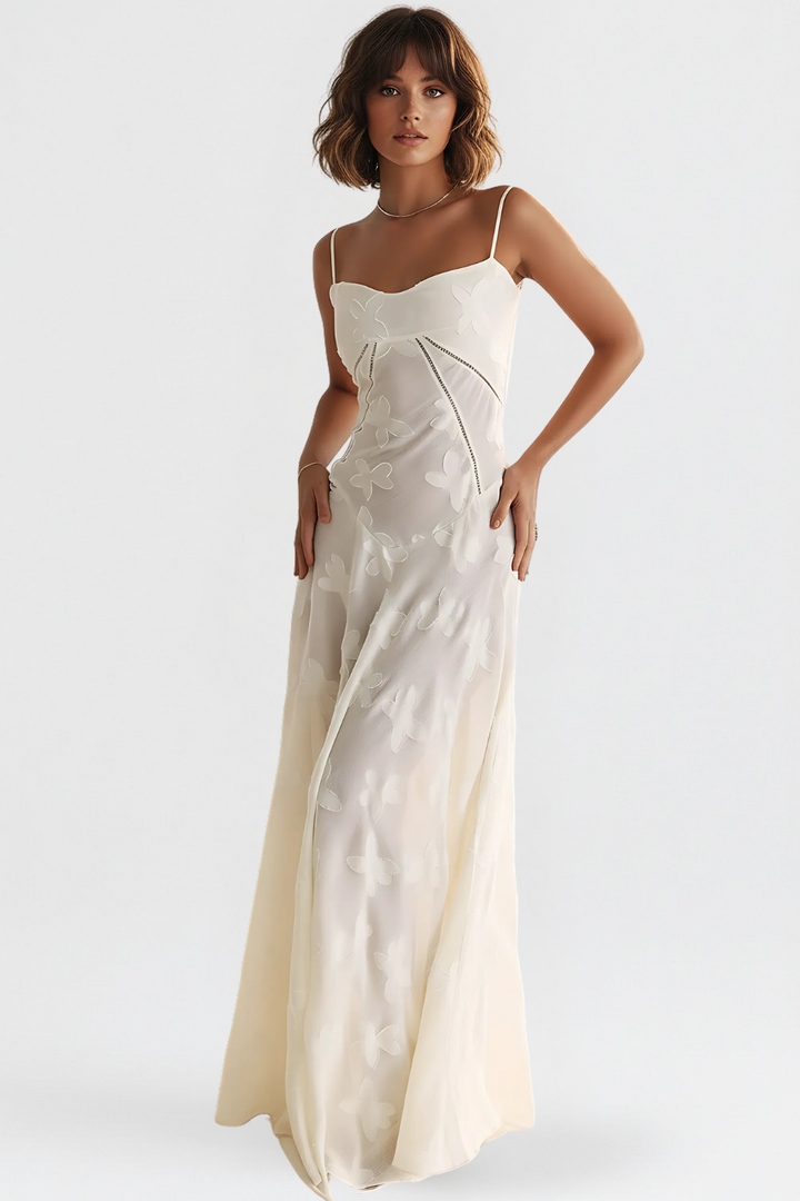 "Womens elegant evening maxi dress with flowing silhouette, available in black, pink, white, perfect for events and weddings.