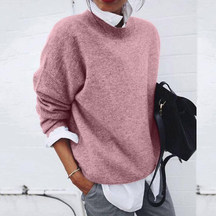 Women's luxurious cashmere sweater Velaria, soft and elegant, available in black, blue, grey, khaki, and pink for versatile s