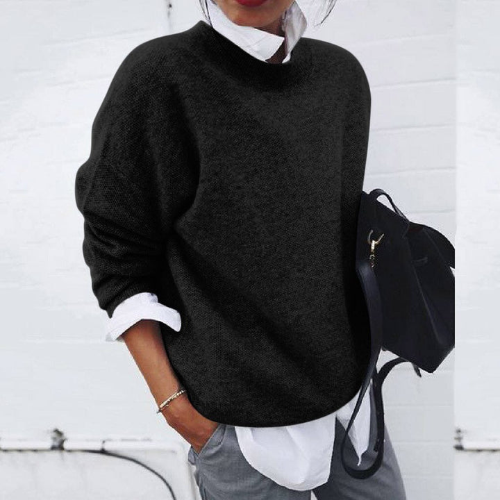 Women's luxurious cashmere sweater Velaria, soft and elegant, available in black, blue, grey, khaki, and pink for versatile s