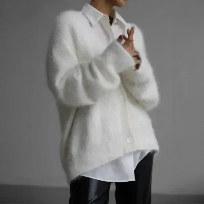 "Women's soft cashmere cardigan for spring and summer with elegant design, ideal for casual or dressy layers, lightweight war