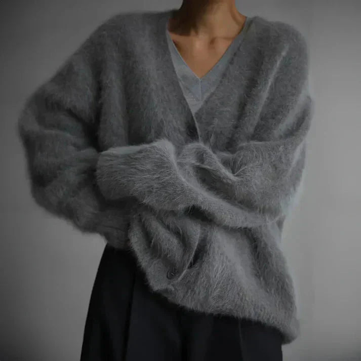"Women's soft cashmere cardigan for spring and summer with elegant design, ideal for casual or dressy layers, lightweight war