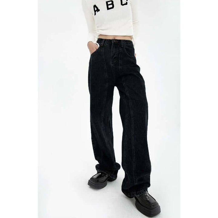 Women's High-Waisted Dark Wash Denim Jeans
