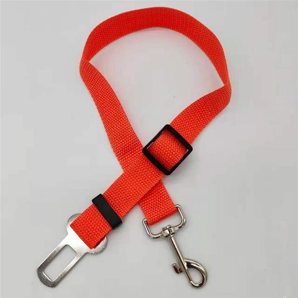 Secure your dog with this adjustable car safety belt, ideal for pet vehicle travel.