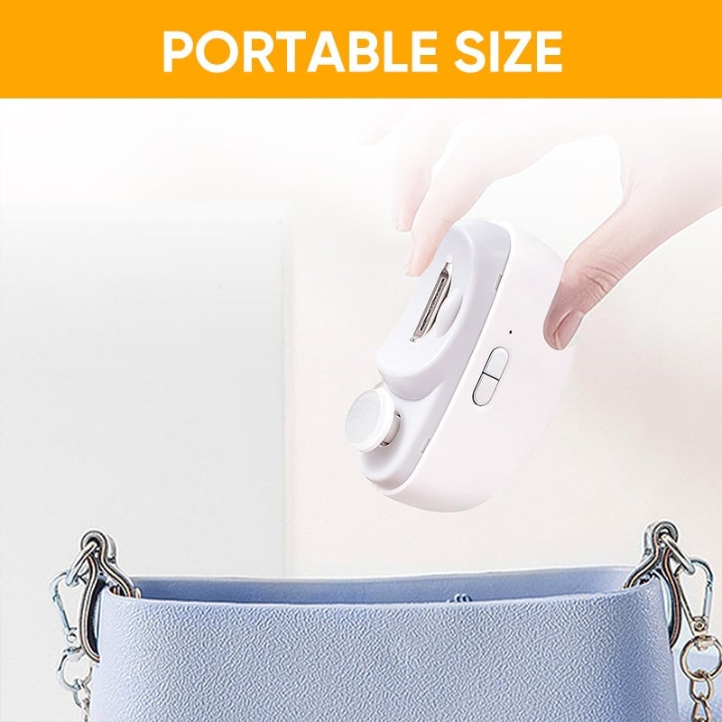 Portable electric nail clipper with LED light for easy visibility, suitable for all ages