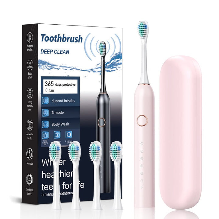 Adult's Sonic Electric Toothbrush with indicator lights for battery and mode, advanced oral care
