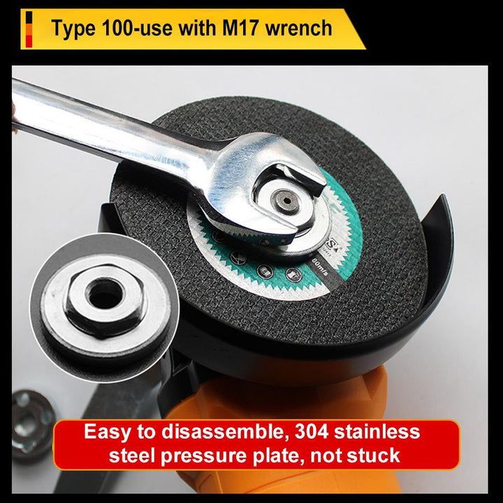 Universal carbon steel easylock nut for angle grinders, boosting productivity with fast disk changes