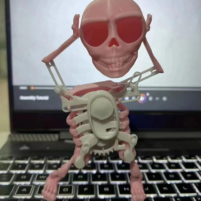 Party favor: animated skull toy with music and lights, adds spooky fun to any event or decor