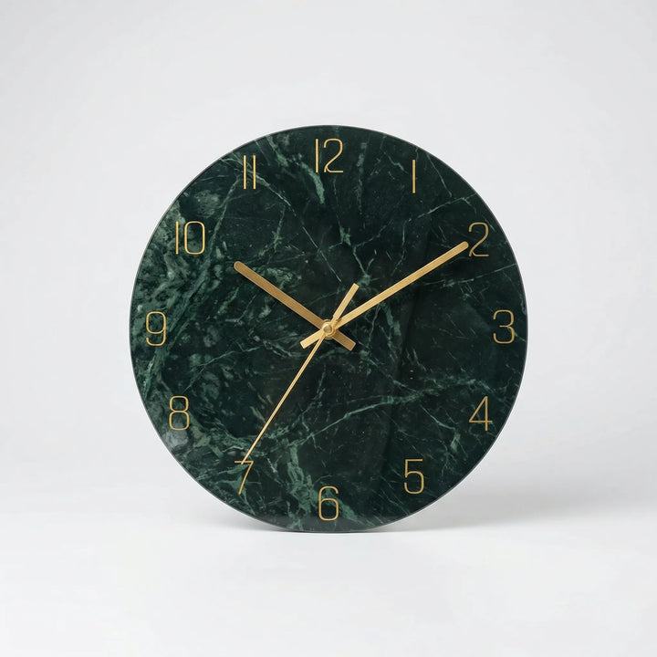 Stylish modern wall clock featuring a vibrant artistic space print. Silent & perfect for any room.