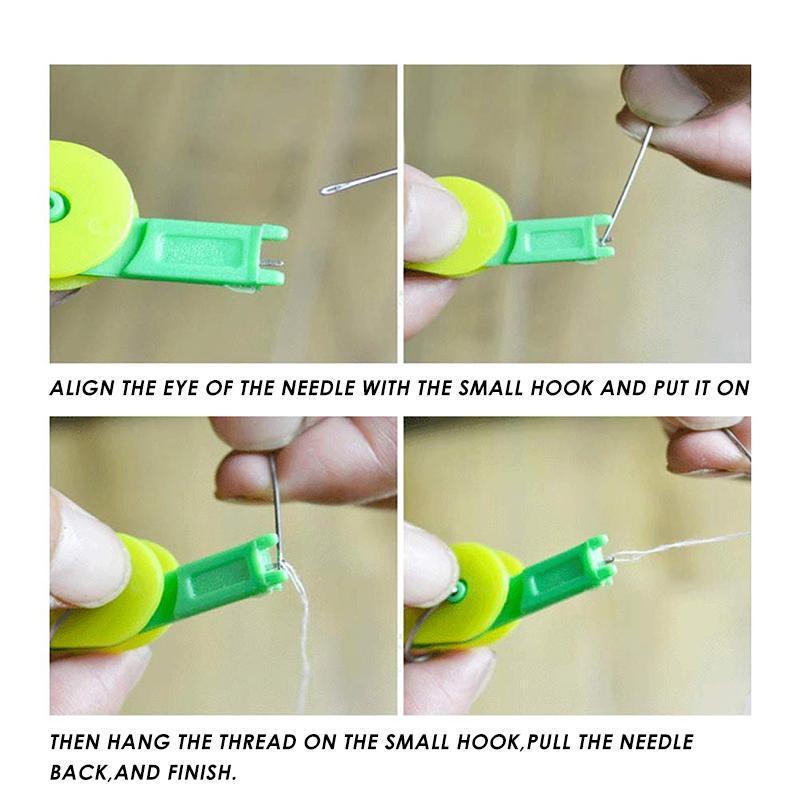Durable automatic needle threader, a practical craft tool for various sewing applications.