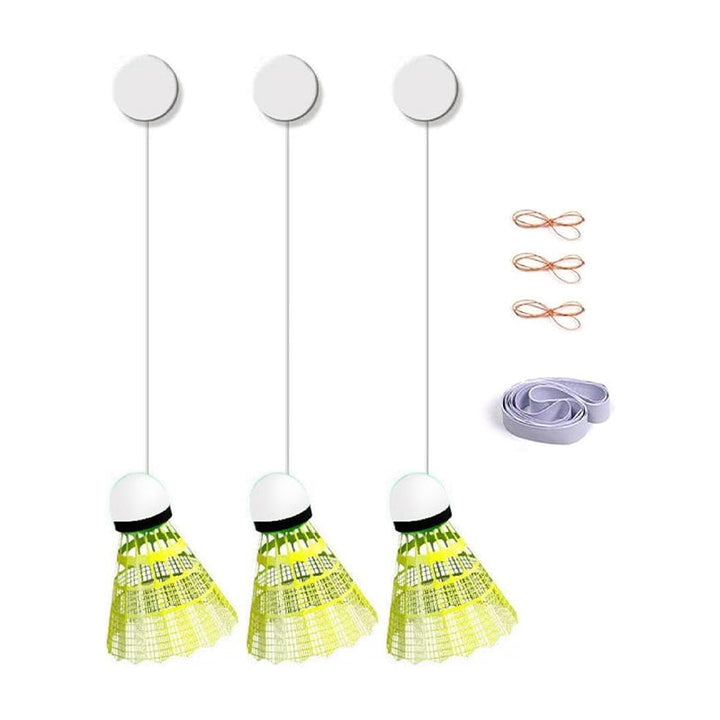 Badminton Rebounder Kit alongside a racket and shuttlecock, ready for intense training sessions.