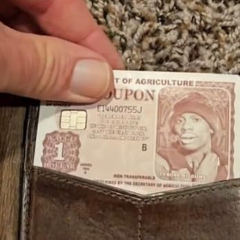 Debit card protector with a funny meme design, an amusing card sticker and electronics accessory.