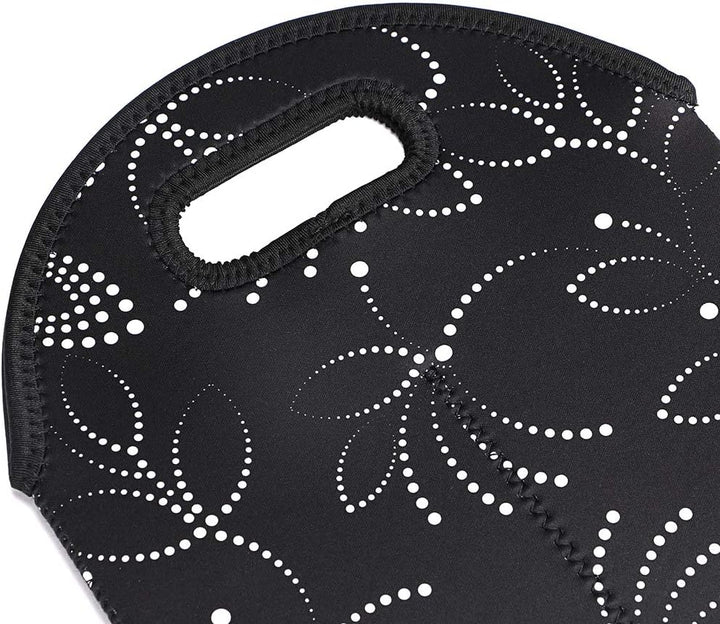 Durable insulated neoprene wine bag, perfect for safely transporting two bottles.