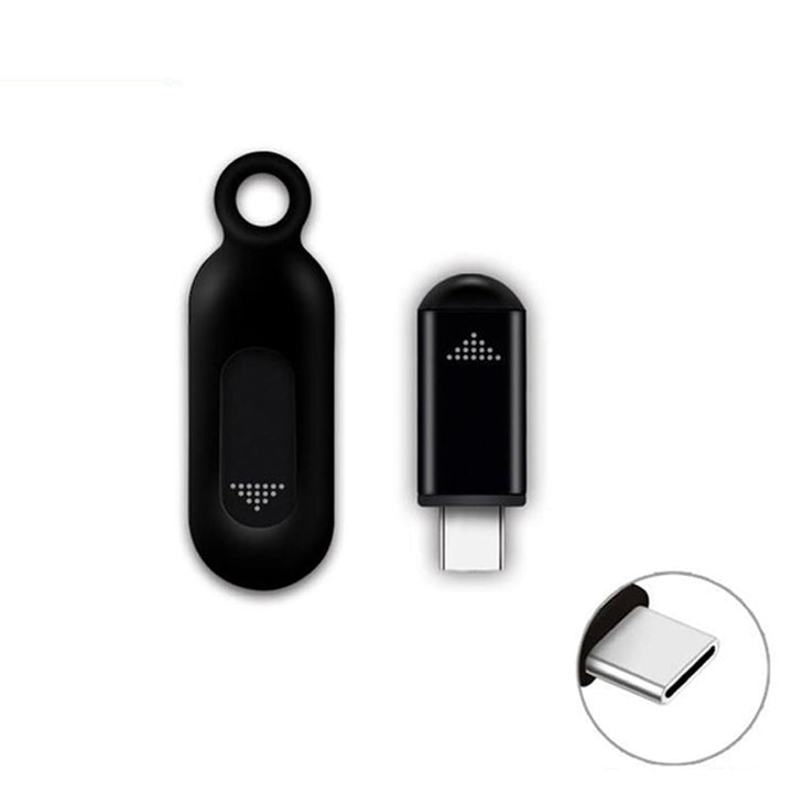 Close-up of the infrared emitter on a compact smartphone remote control