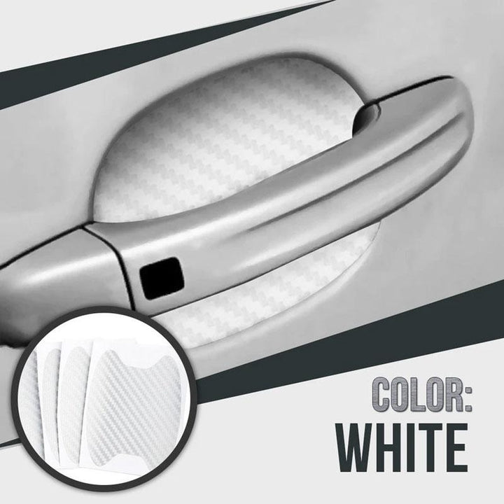 Unisex car door handle scratch protector, high-quality carbon fiber auto exterior accessory