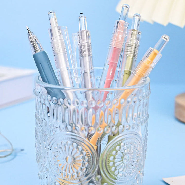 Collection of colorful cartoon utility knives & glue pens, essential student art supplies