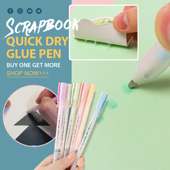 Cartoon cat glue pen, student art supply for DIY crafts & scrapbooking, quick-dry adhesive