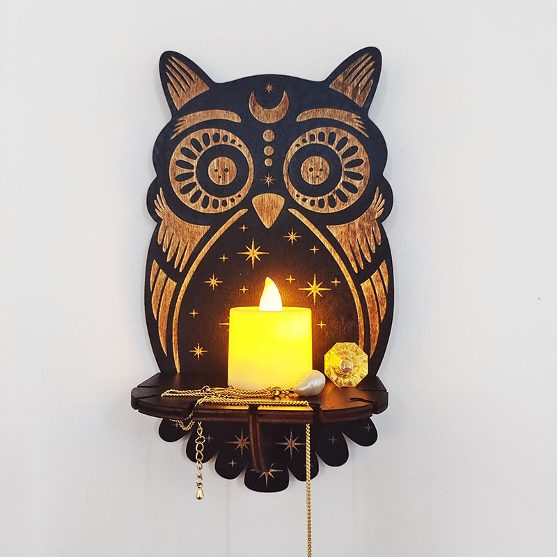 Spiritual celestial altar shelf, a perfect display for crystals and pendulum, enhancing home decor