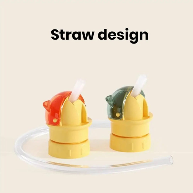 Children's portable straw lid for water bottles, featuring a secure seal to prevent leaks.
