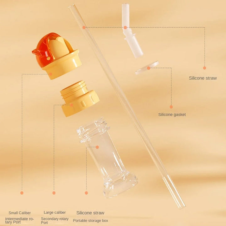 Reusable water bottle straw lid for children, purple, promoting easy hydration on the go.