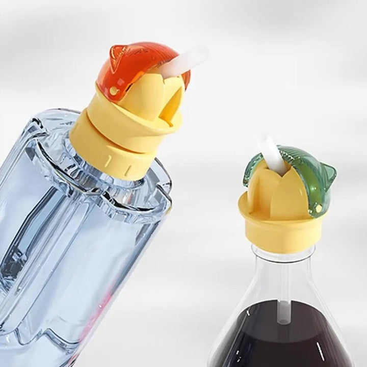 Aqua-colored reusable straw lid for kids' water bottles, a vital baby care product.