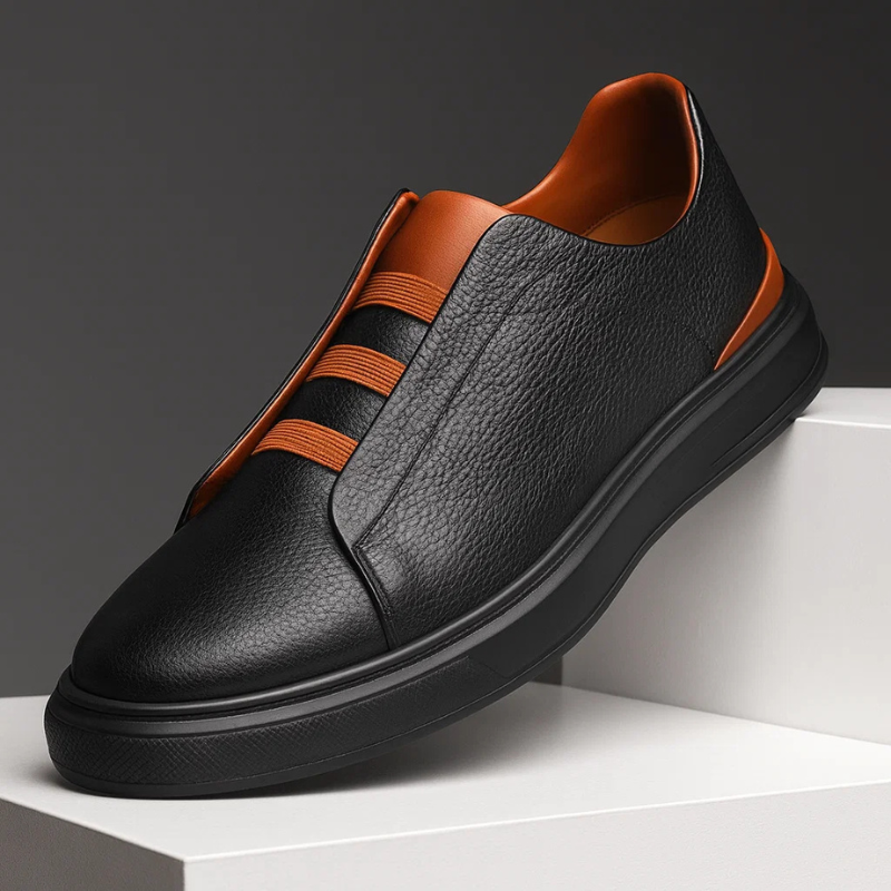 Stylish men's classic everyday sneakers, navy, lace-up, low-top design, versatile for casual & men's fashion.
