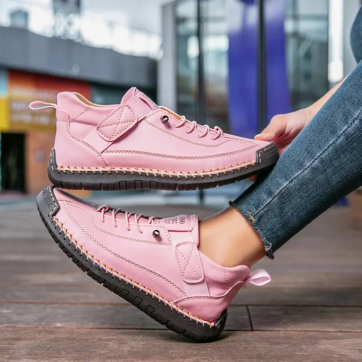 Stylish women's easy-on trainers, perfect for busy daily routines and comfortable walking.