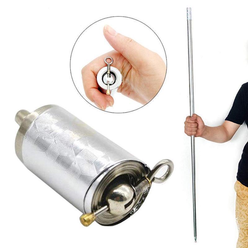 Collapsible stainless steel self-defense staff, telescopic for portable martial arts training & safety