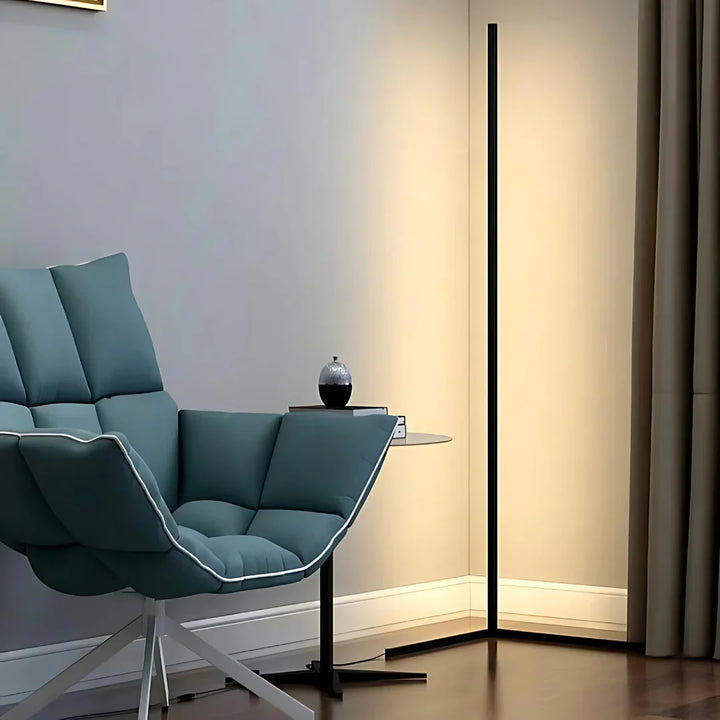 "Colorful adjustable floor lamp with remote, showcasing vibrant lighting and adjustable height, perfect for mood enhancement.