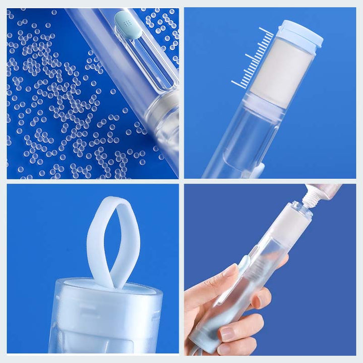 Essential travel accessory: 3-in-1 compact toothbrush for superior oral hygiene