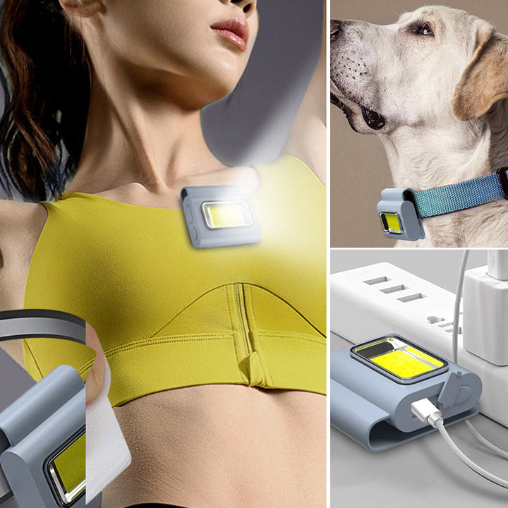 Back view of the magnetic COB work light, revealing the strong magnet and multi-functional clip