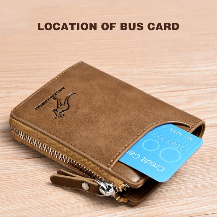 Stylish PU leather card holder, a compact RFID wallet and travel accessory for men & women.