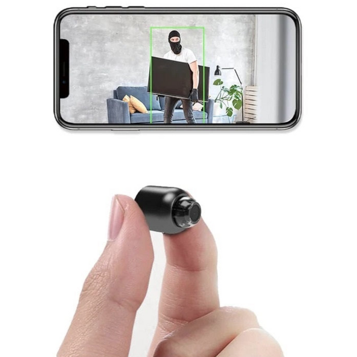Versatile compact 1080P WiFi security camera, offering night vision, motion alerts, and audio for complete home protection.