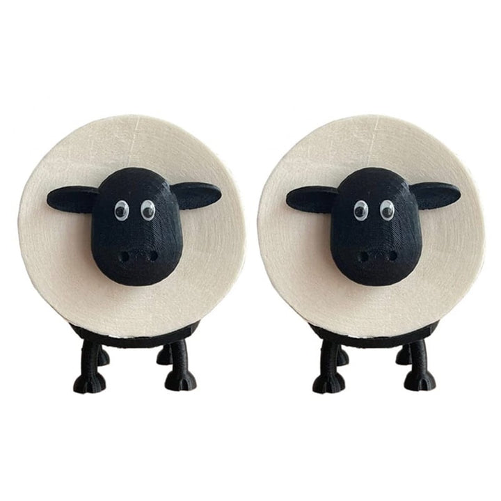 Decorative sheep toilet paper holder, crafted from resin, a unique item for bathroom decor & storage