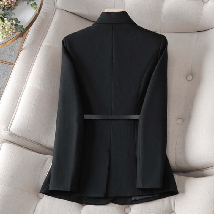 Women's Stylish Blazer with Belt - Purple, Pink, Black