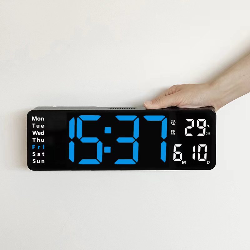 Digital LED wall clock, perfect for a child's bedroom with its easy-to-read display