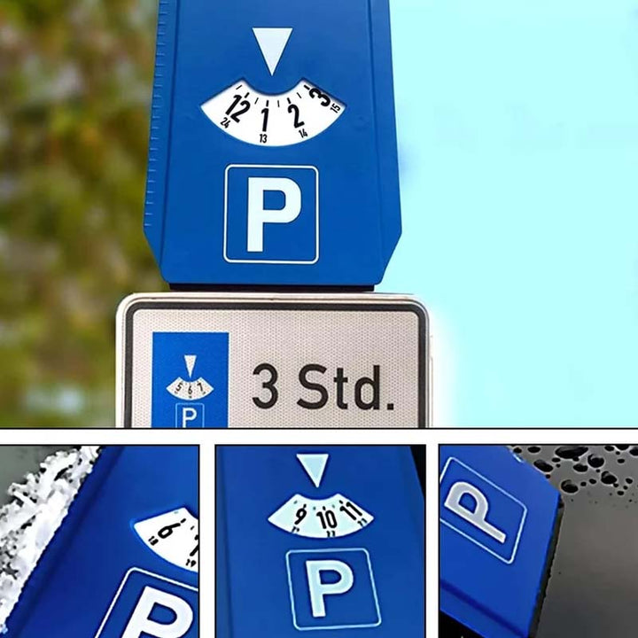 Digital car parking timer and scraper tool, a compact and indispensable vehicle gadget.