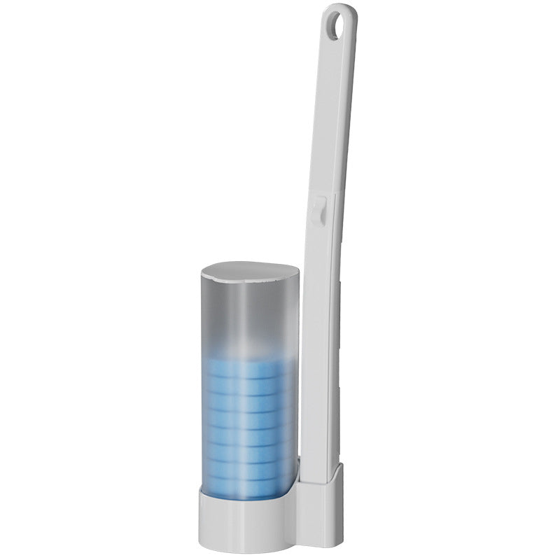 Disposable toilet brush tackling tough toilet stains