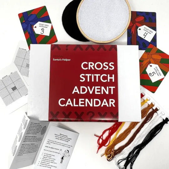Christmas Advent Calendar cross stitch kit, a joyful DIY project