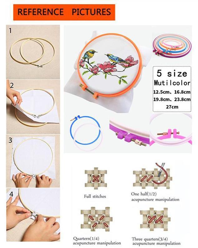 Instruction manual and patterns included in the Magic Embroidery Pen Set, perfect for needlework beginners