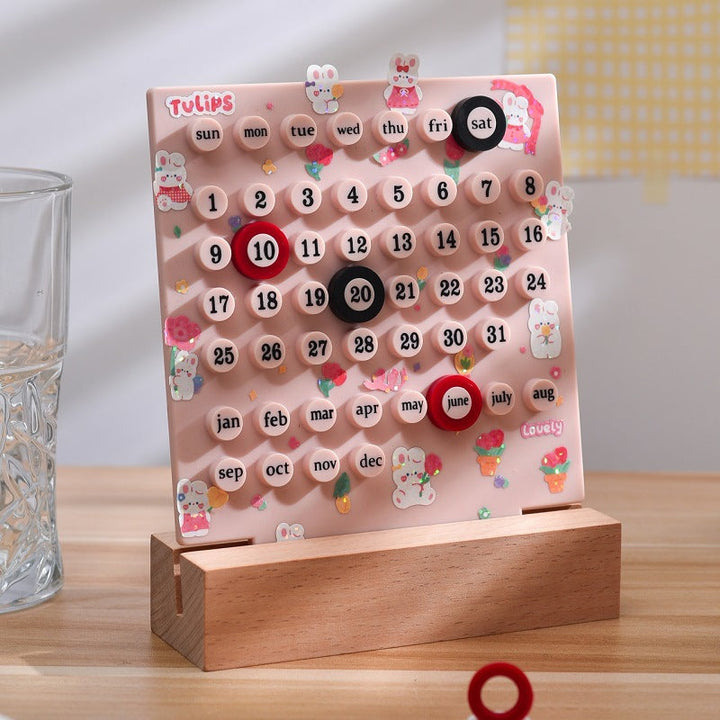 Home decor DIY kit: Perpetual desk calendar, reusable and customizable