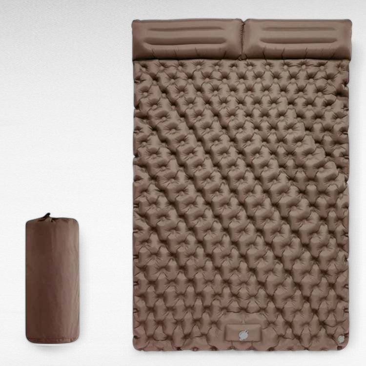 Essential camp gear: double air mattress. Quick-inflate, portable, & comfortable 2-person sleeping pad.