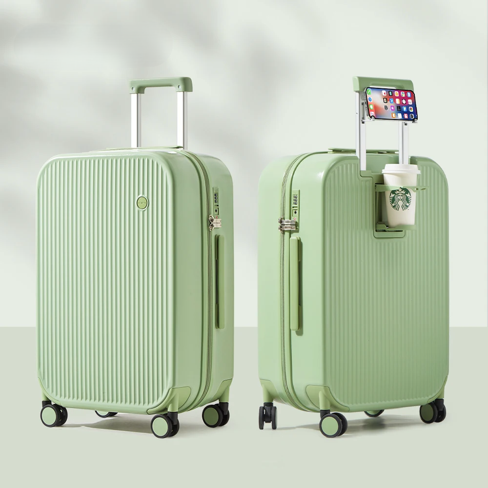 Smooth-gliding hardshell spinner luggage with 360° wheels for effortless travel, durable and convenient.