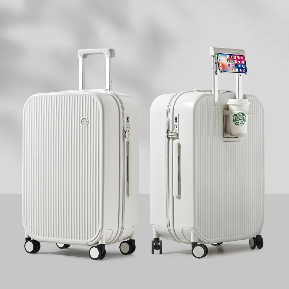 Protective hardshell spinner suitcase for secure travel, keeping belongings safe on business trips or vacations.