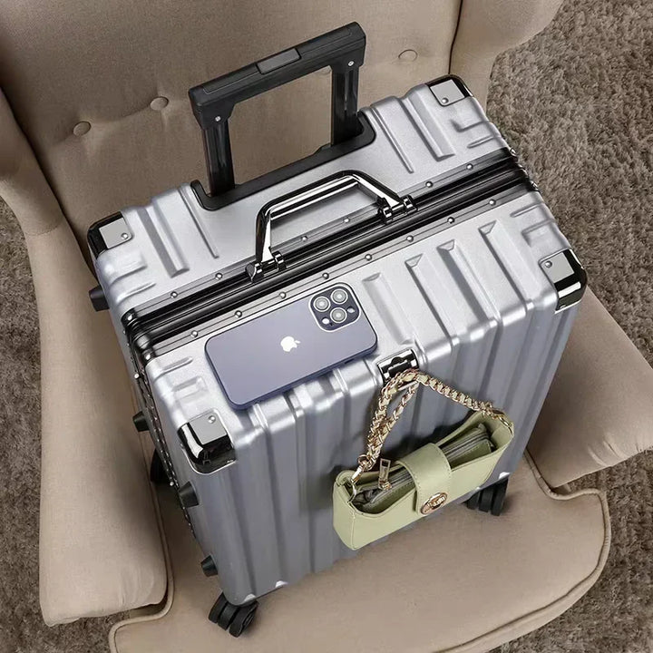 Lightweight spinner wheel luggage, a durable travel essential with a secure frame for all your adventures.