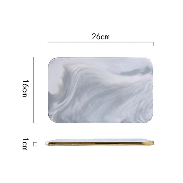 Elegant marble cutting board with polished finish, ideal for gourmet cooking and kitchen elegance, rectangular 10x16 inches.