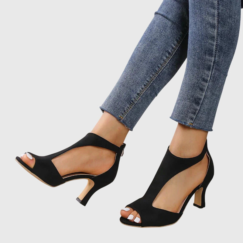 Women's versatile strappy open-toe stiletto heels, great for fashion and various occasions