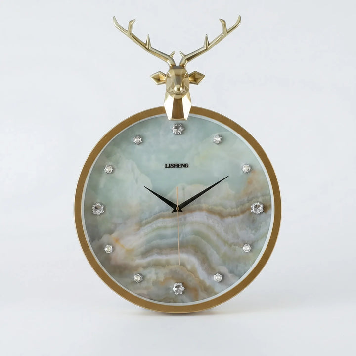 Stylish decorative round wall clock; a silent accent for any modern home or office setting.