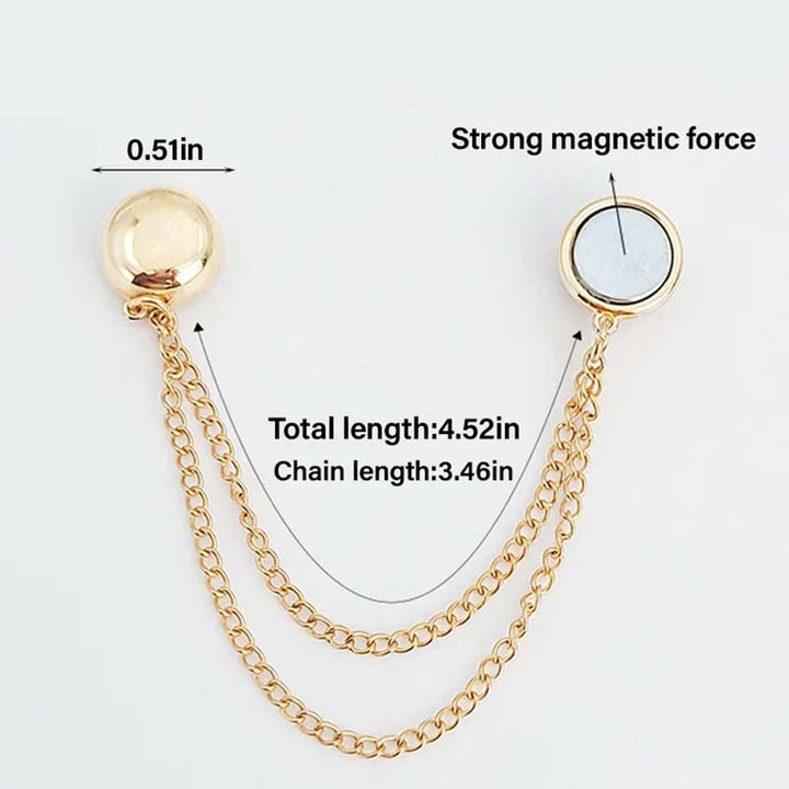 Fashion clips: A set of four small magnetic clips designed to gather fabric at the waist or shoulders.